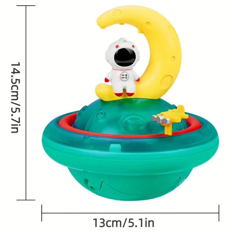 Brinquedo de Banho Astronauta com Luz, Música e Spray Automático de Água